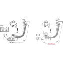 Сифон для ванны RAVAK, заполняющий ванну водой 800 Click Clack, X01505