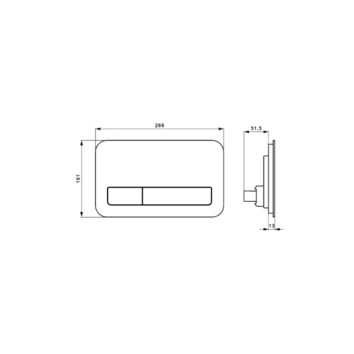 Veepuhastusplaat VILLEROY & BOCH 200G klaasist LED korpusega, 921843RB