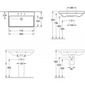 Стиральная раковина VILLEROY & BOCH Avento 800 x 470 мм с покрытием Ceramic plus, 415680R1