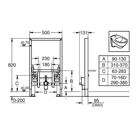 Potinkinis bidé raam GROHE Rapid SL, 38543000