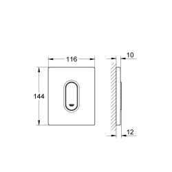 GROHE Arena Cosmopolitan water flush plate for urinal, 38857000