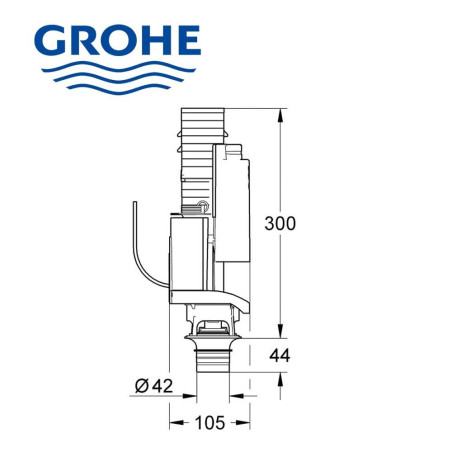 Сливной клапан для инсталляции GROHE Retro-fit комплект двойного слива, 38736000