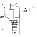 Potinkinio bakelio nuleidimo ventiil GROHE Retro-fit komplekt, 38735000