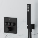 Built-in thermostatic shower set MARINER Eden B, set Matt Black