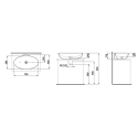 Laufen Ilbagnoalessi sink-bowl 700 x 400 mm