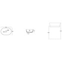 Countertop sink ALICE CERAMICA Unica 550 x 350 mm (feather selection)