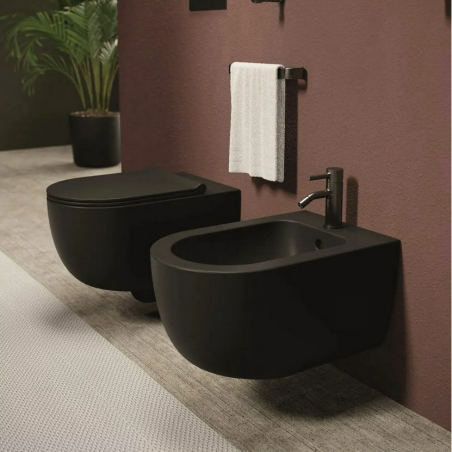 Rippuv bidet ALICE CERAMICA Unica 50 x 35 cm, must-matt