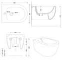 Rippuv bidet ALICE CERAMICA Unica 50 x 35 cm, must-matt