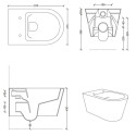 Подвесной унитаз ALICE CERAMICA Hide Round Rimless с крышкой Slim Slow close