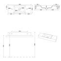 Reede ALICE CERAMICA Spy 800 x 250 mm (sulgeda valik)