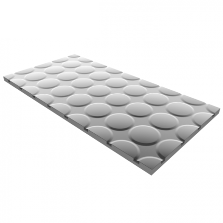 Dry system board (circles) EPS 300 MEPAfloor 1200 x 600 x 25 mm, with aluminum