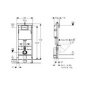 Potinkinis WC raami komplekt GEBERIT Duofix Basic UP100 Delta, 458103001