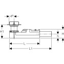 Lower part for GEBERIT Cleanline shower channel DN 40 - H 65-175 mm, 154152001