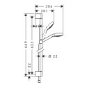 Dušisegisti komplektid HANSGROHE Croma Select S 65 cm 3jet vooluhulk 14,7 l/min, 26562400