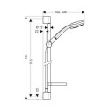 Душевые стойки HANSGROHE Croma 100 Vario / Unica'C 90 см, с мыльницей, 27771000