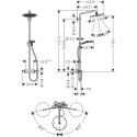 Thermostatic caseus shower system HANSGROHE Croma Select S 280 1jet EcoSmart, 26891140