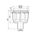 Trap for installing ACO Easy Flow DN 50 tile with a sealing joint for waterproofing, vertical