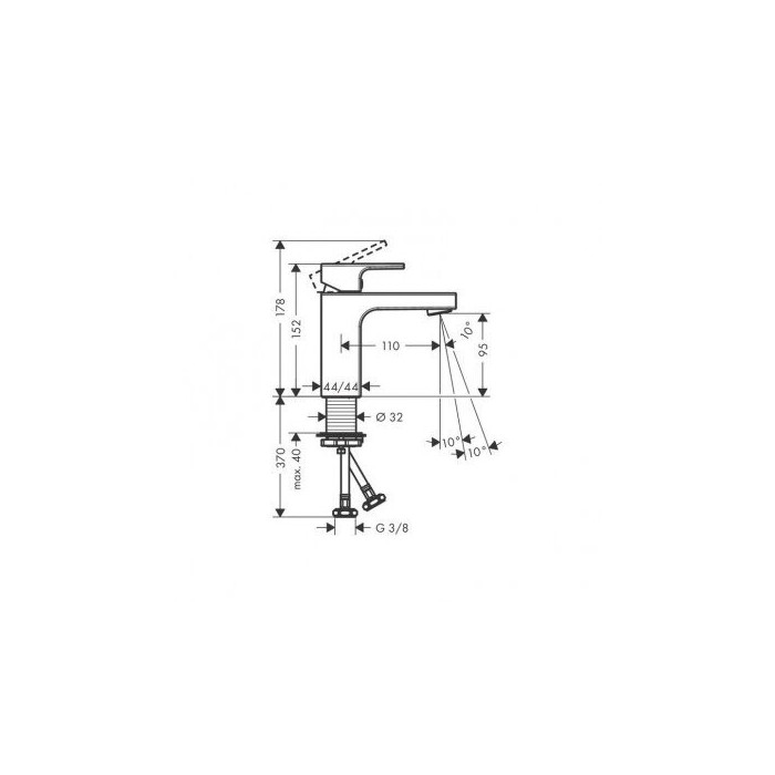 Käesegisti HANSGROHE Vernis Shape 100, kroom, 71569000