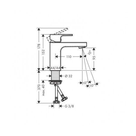 Käesegisti HANSGROHE Vernis Shape 100, 71569670
