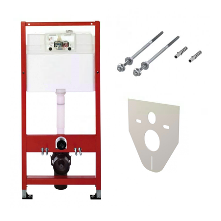 Potinkinis universaalne WC-raami komplekt TECEprofil Base (4 in 1) + rippuv WC-pott LAUFEN Lua Rimless slim S