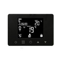 Wi-Fi wireless underfloor heating control kits with a surface-mounted black room thermostat