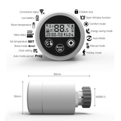 Elektrilised radiaatori termostaadid MEPA 763 Wi-Fi, valge
