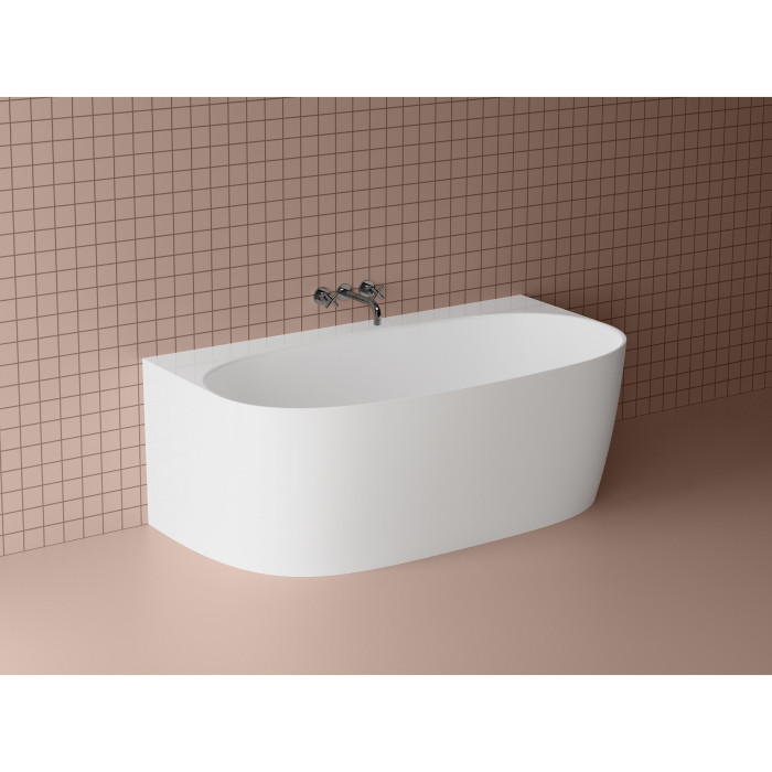 Ванна из каменной массы прижимается к стене MEPA Aura 1578 x 860 мм