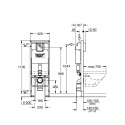 Potinkiline WC raam GROHE 42 cm lai, 38675001