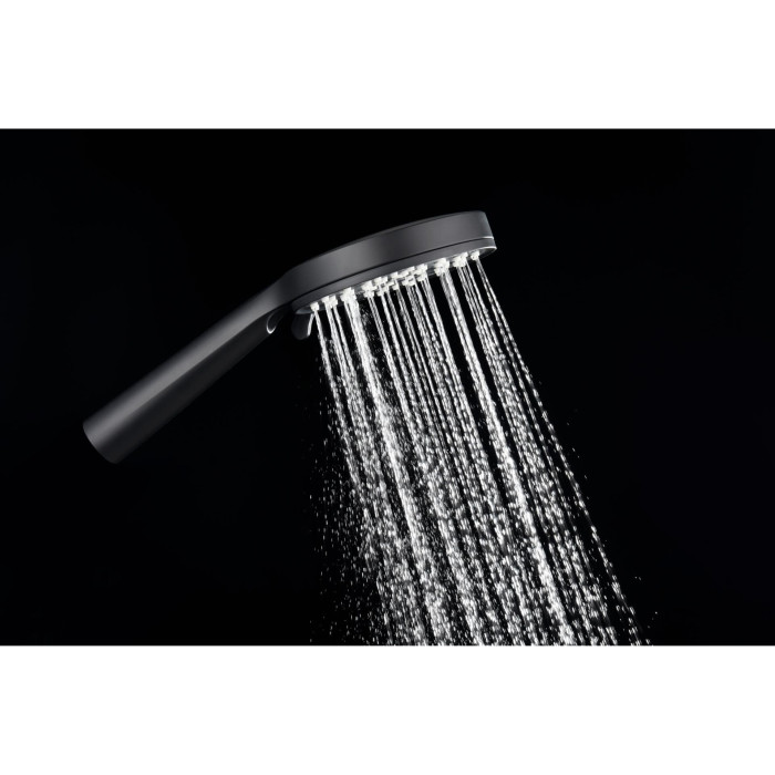 Термостатическая душевая система EU 228 мм, 3jet, матовая черная