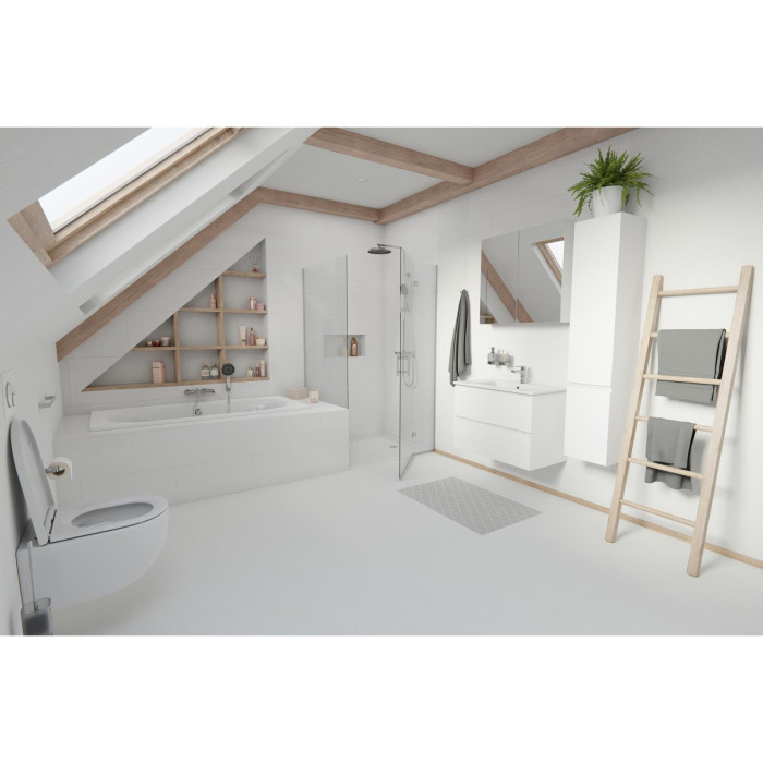 Potinkinis universaalne tualetiraami komplekt EU (4 in 1) + riputatav tualett EU Round W3 Rimless koos slim Soft Close'iga