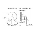 Встраиваемый смеситель для ванной-душа GROHE Lineare 2 выхода, хром, 24064001