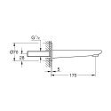 Смеситель для ванны GROHE Lineare 170 мм, 13383001