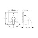 Встраиваемый смеситель для ванны-душа GROHE Allure 2 выхода, хром, 19315001