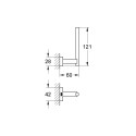 Держатель туалетной бумаги GROHE Essentials Cube, 40623001