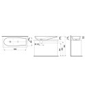 Valamu-kauss LAUFEN Ilbagnoalessi Matt-Must 1000 x 380 mm