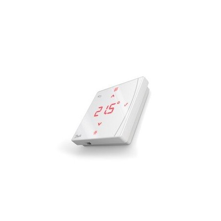 Wireless surface-mounted room temperature/humidity thermostat with display from IR sensors DANFOSS Icon2™