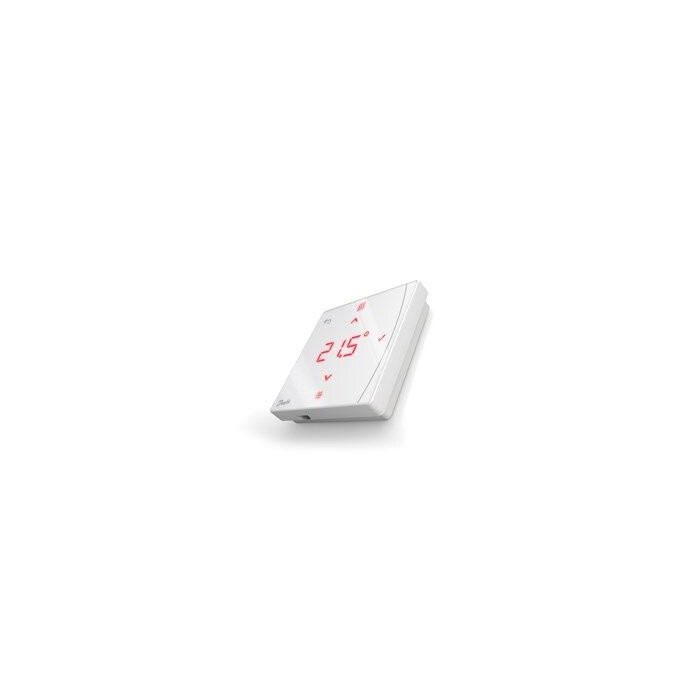 Wireless surface-mounted room temperature/humidity thermostat with display from IR sensors DANFOSS Icon2™
