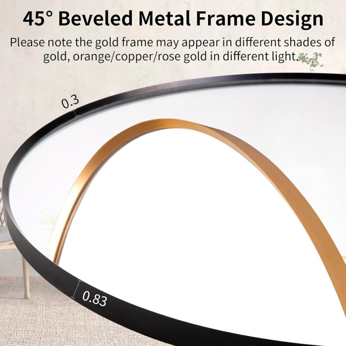 Зеркало с LED звездами 60 x 60 см в черно-матовой рамке