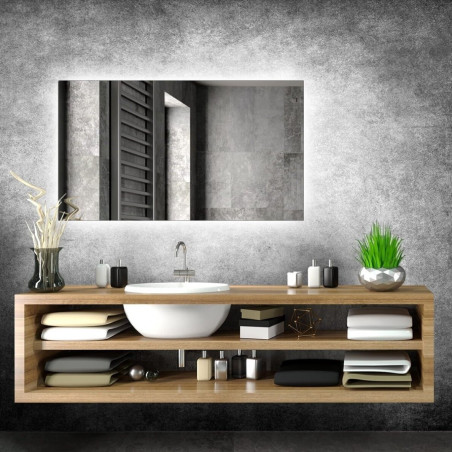 Rectangular mirror with LED spun popup SV1