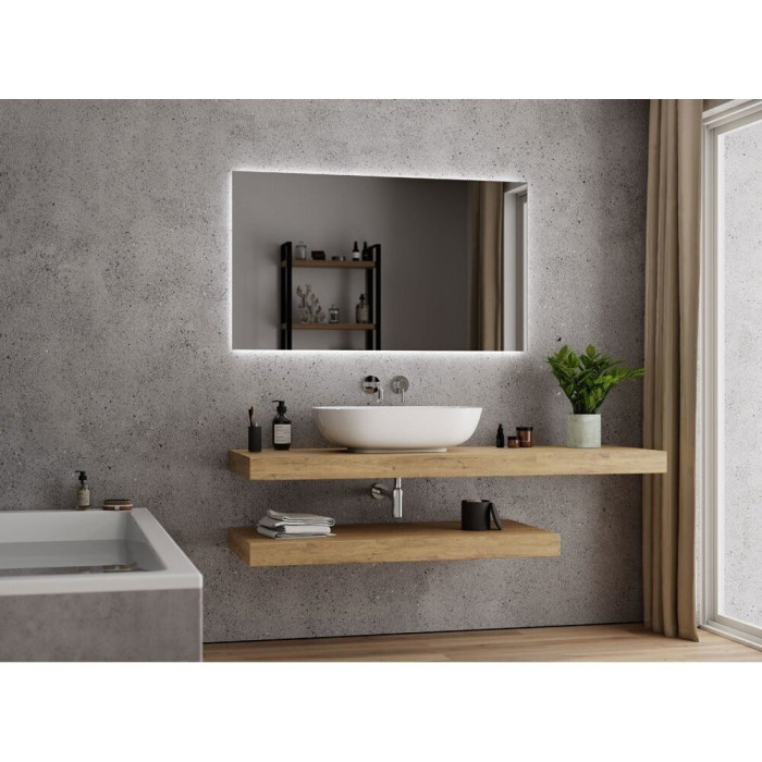 Rectangular mirror with LED spun popup SV1
