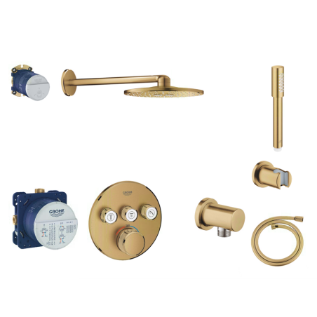 Built-in thermostat for shower sets GROHE Grohtherm SmartControl 310, brushed cool sunrise