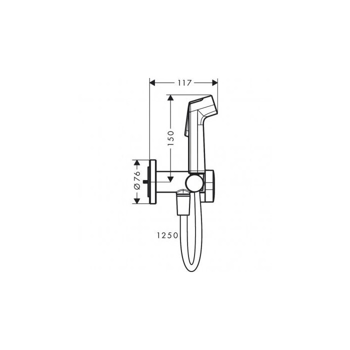 Built-in bidet set HANSGROHE Round 1jet, 29232700
