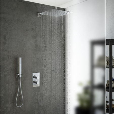 Built-in thermostatic shower set with wall holder MARINER Quadrum set 2, chrome