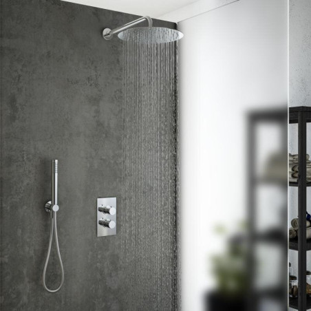 Built-in thermostatic shower set with wall holder MARINER Logica kit 2, chrome