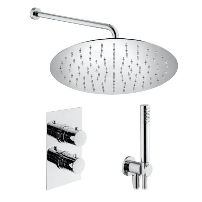 Seinale paigaldatav termostaatiline dušikomplekt MARINER Logica kit 2, kroom