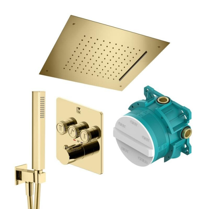 Built-in thermostatic shower set MARINER Eden C set, gold gold