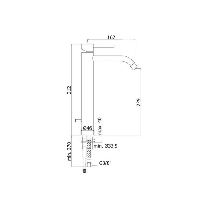 Смеситель для раковины PAFFONI Light, LIG 081 BO