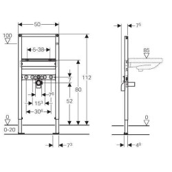 Встраиваемая рама для раковины GEBERIT Duofix Sigma, 111.430.00.1