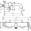 Смеситель для ванной HANSGROHE Tecturis S, 73422000