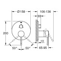 Встраиваемый смеситель для ванной-душа GROHE Essence 3 выхода, хром, 24169001